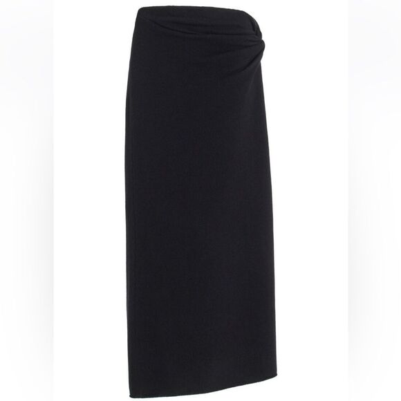 $650 Marina Moscone Twist Wool And Cashmere-Blend Midi Skirt NWT - Picture 4 of 10